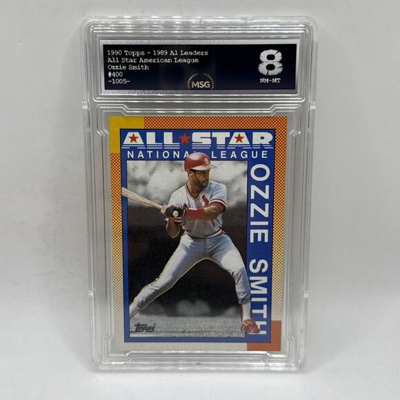 1990 Topps #400 Ozzie Smith St. Louis Cardinals MLB Baseball Card Graded 8 - Picture 1 of 2